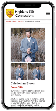 About Mobile Mocks - Highland Kilt Connections